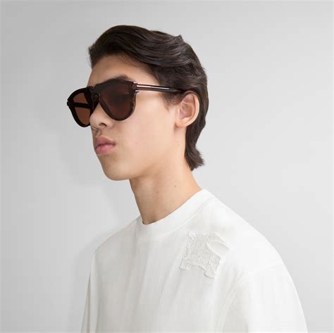 burberry goggles men|Tubular Sunglasses in Dark tan .